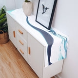Fresh Water Ripple Table Runner Place Mats - LeobonZone