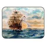 Oil Painting Pirate Ship Sponge Rillet Rubber Rugs - LeobonZone