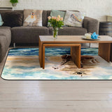 Oil Painting Pirate Ship Sponge Rillet Rubber Rugs - LeobonZone