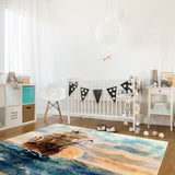 Oil Painting Pirate Ship Right Angle Felt Rugs - LeobonZone