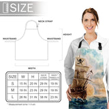 Oil Painting Pirate Ship Personalized Canvas Apron - LeobonZone
