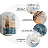 Oil Painting Pirate Ship Waterproof Durable Shower Curtain - LeobonZone