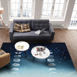 Romantic Starry Sky Right Angle Felt Rugs - LeobonZone