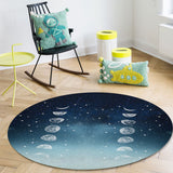 Romantic Starry Sky Circular Felt Rugs - LeobonZone