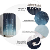 Romantic Starry Sky Waterproof Durable Shower Curtain - LeobonZone