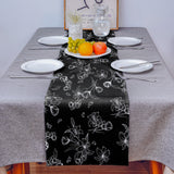 Black Tulip Right Angle Side Rectangle table runner