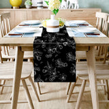 Black Tulip Right Angle Side Rectangle Tablecloth - LeobonZone