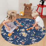 Retro Flannel Circular Felt Carpets - LeobonZone