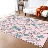 Pink Retro Flannel Right Angle Felt Rugs - LeobonZone