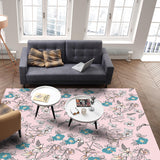 Pink Retro Flannel Right Angle Felt Rugs - LeobonZone