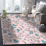 Pink Retro Flannel Right Angle Felt Rugs - LeobonZone