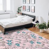 Pink Retro Flannel Right Angle Felt Rugs - LeobonZone