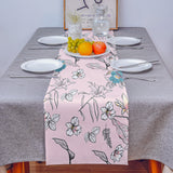 Pink Retro Flannel Table Runner Place Mats - LeobonZone