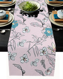 Pink Retro Flannel Table Runner Place Mats - LeobonZone