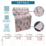 Pink Retro Flannel Table Runner Place Mats - LeobonZone