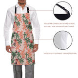 Pink Flowers Personalized Canvas Apron - LeobonZone