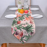 Pink Flowers Sharp Angle Rectangle Tablecloth - LeobonZone