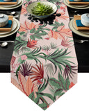 Pink Flowers Sharp Angle Rectangle Tablecloth - LeobonZone