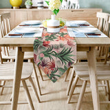 Pink Flowers Sharp Angle Rectangle Tablecloth - LeobonZone