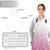 Pink Gradual Lace Personalized Canvas Apron - LeobonZone
