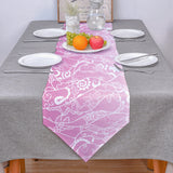 Pink Gradual Lace Sharp Angle Rectangle table runner