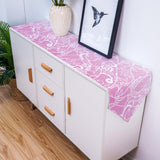 Pink Gradual Lace Sharp Angle Rectangle Tablecloth - LeobonZone