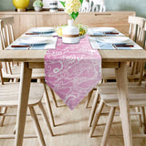 Pink Gradual Lace Sharp Angle Rectangle Tablecloth - LeobonZone