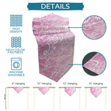 Pink Gradual Lace Sharp Angle Rectangle Tablecloth - LeobonZone