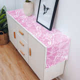 Pink Gradual Lace Right Angle Side Rectangle Tablecloth - LeobonZone