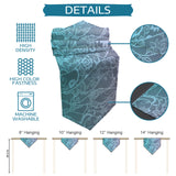 Turquoise Gradual Lace Sharp Angle Rectangle Tablecloth - LeobonZone