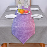 Orange Gradual Lace Sharp Angle Rectangle Tablecloth - LeobonZone