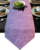 Orange Gradual Lace Sharp Angle Rectangle table runner