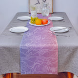 Orange Gradual Lace Right Angle Side Rectangle Tablecloth - LeobonZone