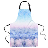 Blue Gradual Lace Personalized Canvas Apron