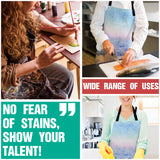 Blue Gradual Lace Personalized Canvas Apron - LeobonZone