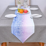 Blue Gradual Lace Sharp Angle Rectangle Tablecloth - LeobonZone