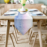 Blue Gradual Lace Sharp Angle Rectangle table runner