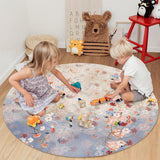 Beautiful Flowers Circular Felt Rugs - LeobonZone