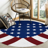 Flag of the United States Circular Felt Rugs - LeobonZone