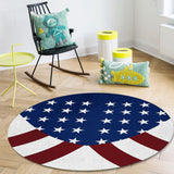 Flag of the United States Circular Felt Rugs - LeobonZone
