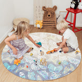 Beautiful Butterfly Circular Felt Rugs - LeobonZone
