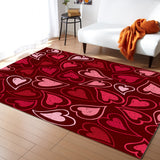 Lovely Love Heart Right Angle Felt Rugs - LeobonZone