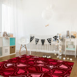 Lovely Love Heart Right Angle Felt Rugs - LeobonZone