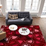 Lovely Love Heart Right Angle Felt Rugs - LeobonZone