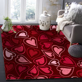 Lovely Love Heart Right Angle Felt Rugs - LeobonZone