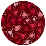 Lovely Love Heart Circular Felt Rugs - LeobonZone