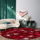 Lovely Love Heart Circular Felt Rugs