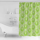 Green lemon in summer DURABLE SHOWER CURTAIN - LeobonZone