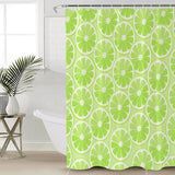 Green lemon in summer DURABLE SHOWER CURTAIN - LeobonZone