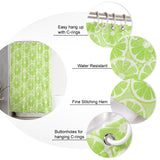 Green lemon in summer DURABLE SHOWER CURTAIN - LeobonZone